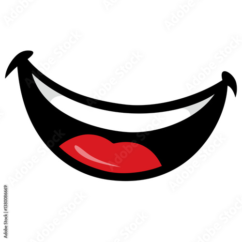 Mouth Laughing Cartoon Drawing Illustration Vector