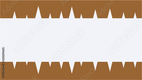 zigzag Abstract Design in Brown and White