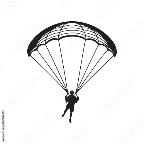 paraglider in the sky vector