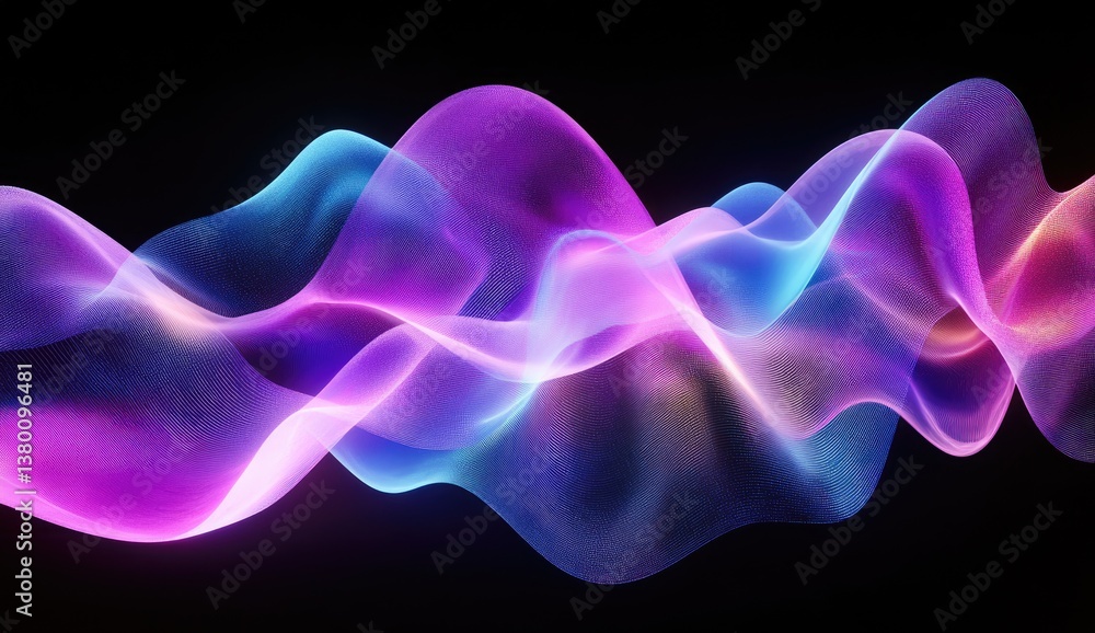Abstract flowing vibrant colors on a dark background Abstract flowing vibrant colors on a dark background
