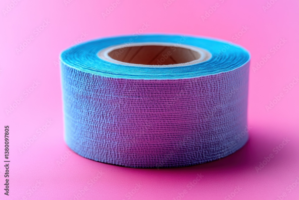 Athletic tape roll on a plain solid color background Athletic tape roll on a plain solid color background