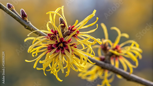Vibrant Witch Hazel Bloom with Yellow Petals