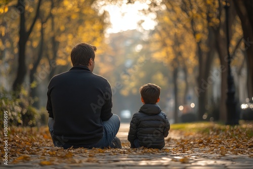 child problem father man family son therapy psychotherapy parent psychologist teenage help patient psychology boy doctor sad problem support abuse pain emotion care, Generative AI