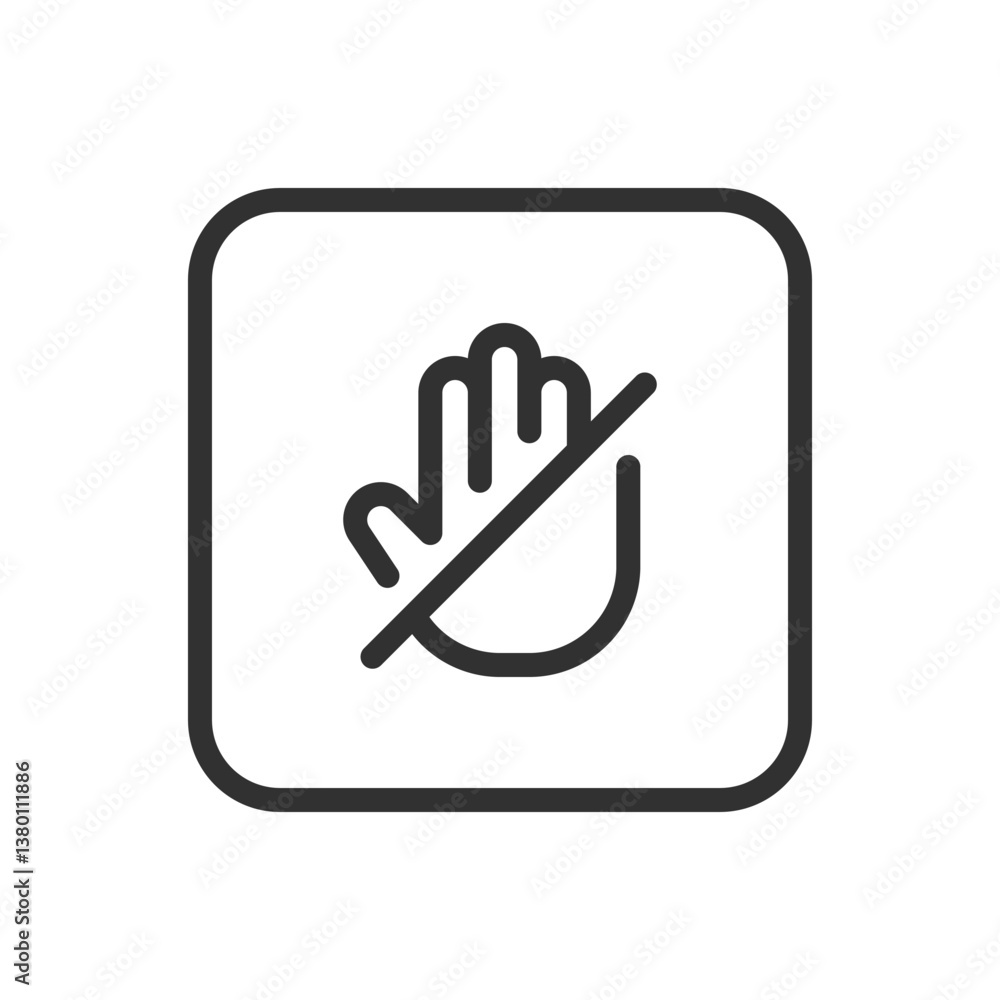 Hands Off Icon - Modern Simple Flat Vector for Web and Mobile Hands Off Icon - Modern Simple Flat Vector for Web and Mobile