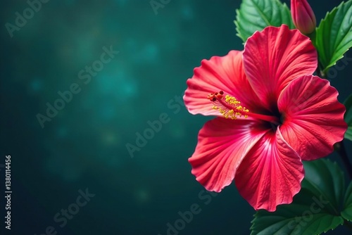 Wallpaper Mural Bold, vibrant hibiscus blooms in a tropical motif , colorful, texture Torontodigital.ca