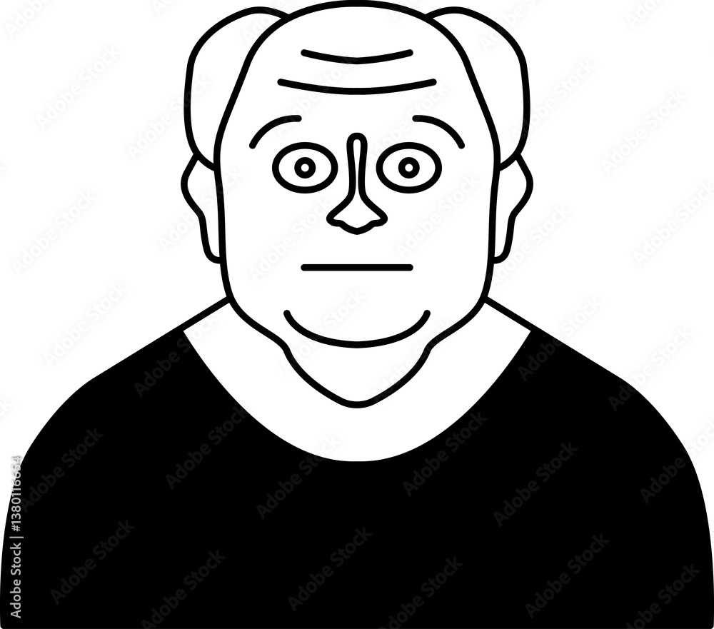 Pensioner icon. Man. Old age. Character. Retirement from workforce. Aging process. Thin line customizable illustration. Pensioner icon. Man. Old age. Character. Retirement from workforce. Aging process. Thin line customizable illustration.