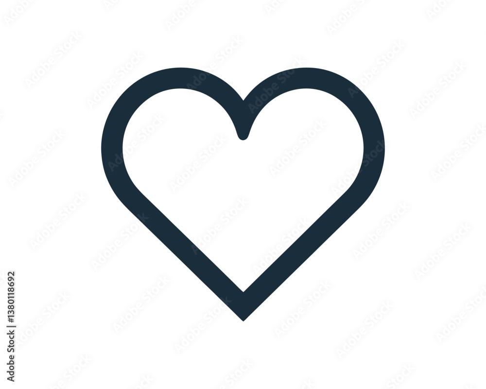 Heart logo design icon symbol vector template. Outline love heart logo icon vector illustration. Heart logo design icon symbol vector template. Outline love heart logo icon vector illustration.