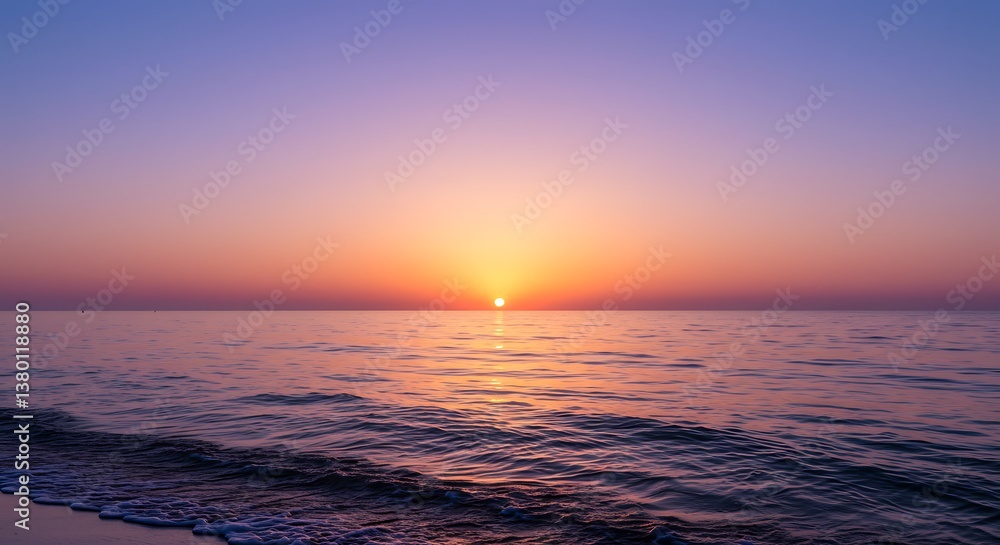 Fototapeta premium Ocean's Embrace at Dusk AI Generated