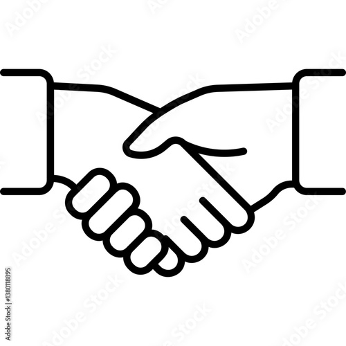 Handshake gesture vector icon. Hand gesture icon line style. perfect use for logo, presentation, website, and more. modern icon design outline style