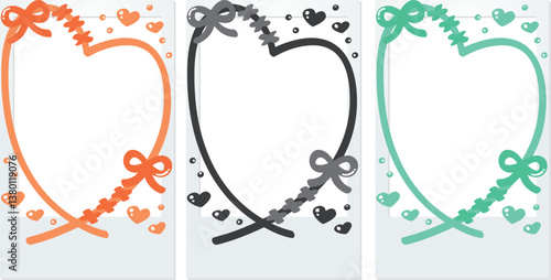 落書き ポラロイドカメラ デコレーション フレーム オレンジ ブラック ミント