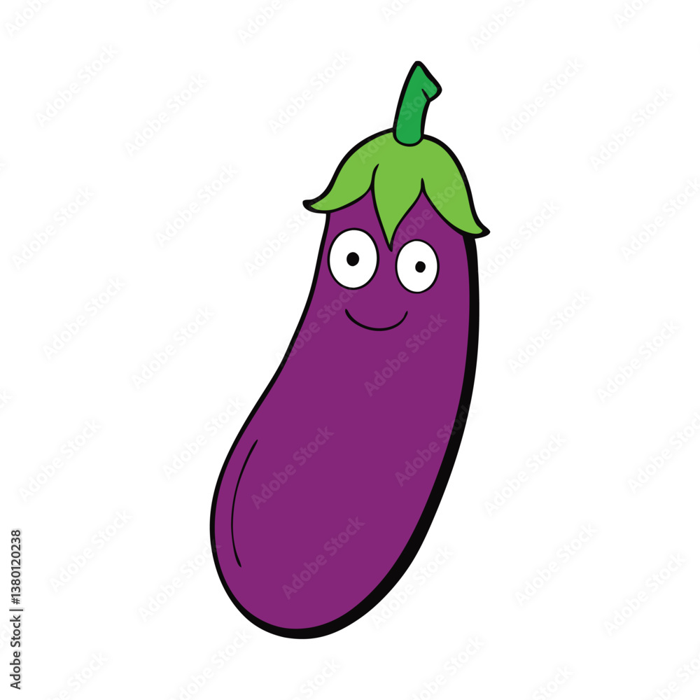 funny Eggplant cartoon vector art funny Eggplant cartoon vector art