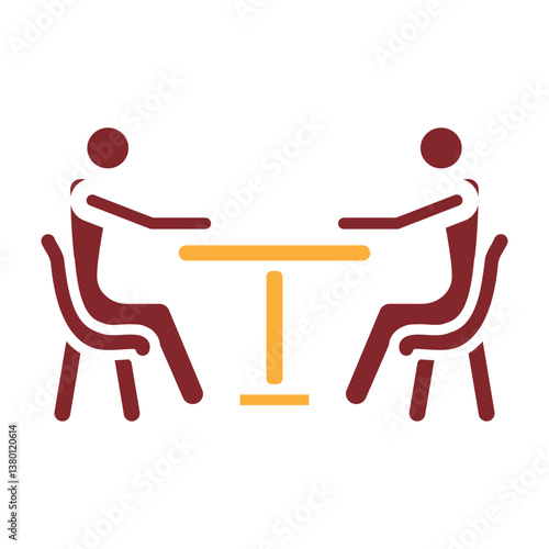 Hangout Spot Vector Glyph Two Colors Icon Design