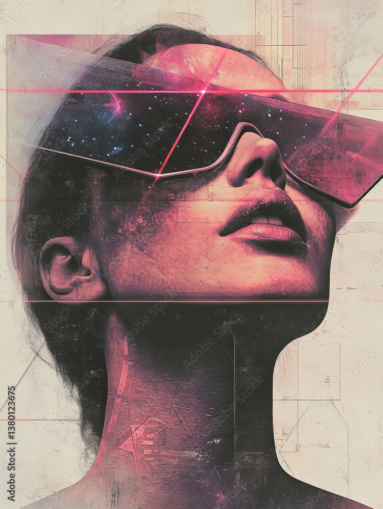 futuristic portrait of a woman, cyberpunk.