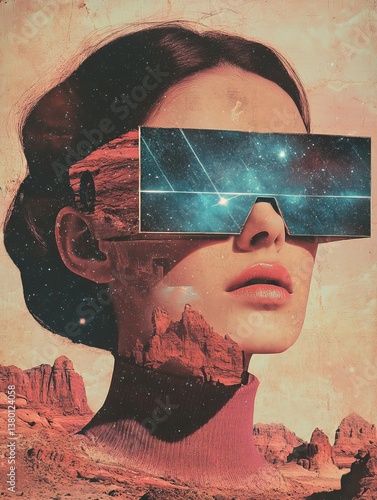 Obraz na płótnie futuristic portrait of a woman, cyberpunk. w salonie