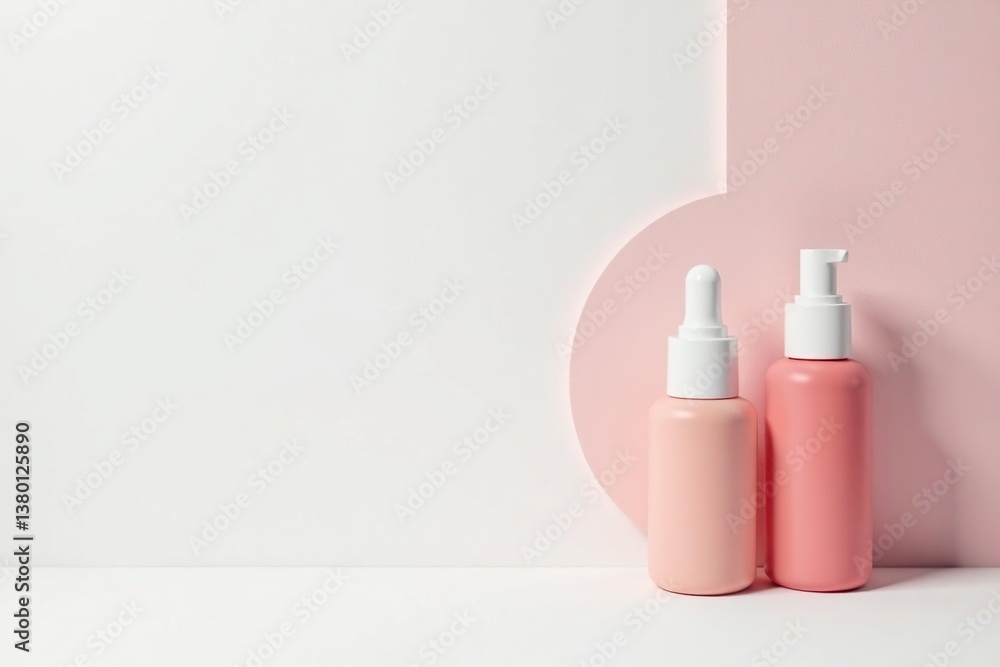 Clean, minimalist white backdrop for cosmetics , luxury, backdrop, toiletry Clean, minimalist white backdrop for cosmetics , luxury, backdrop, toiletry