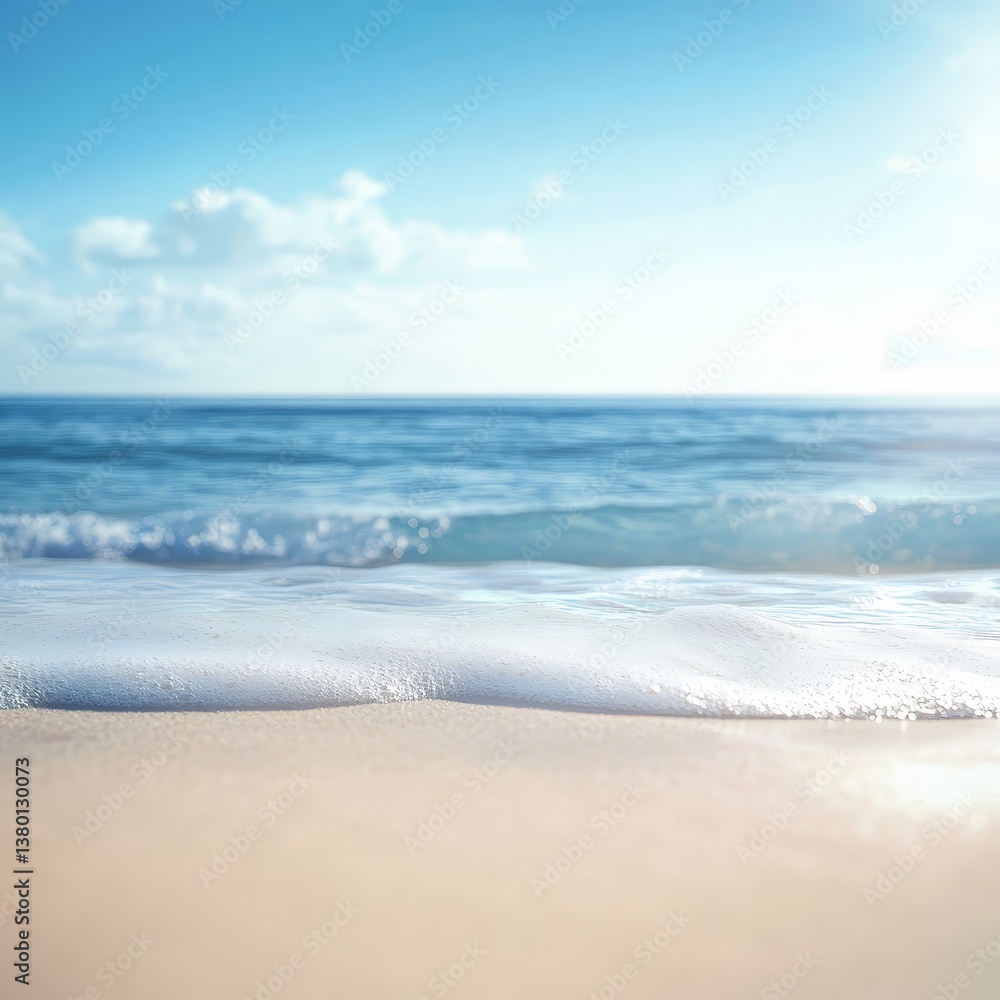 Fototapeta premium Dreamy Beach Blur - Summer Relaxation by the Ocean