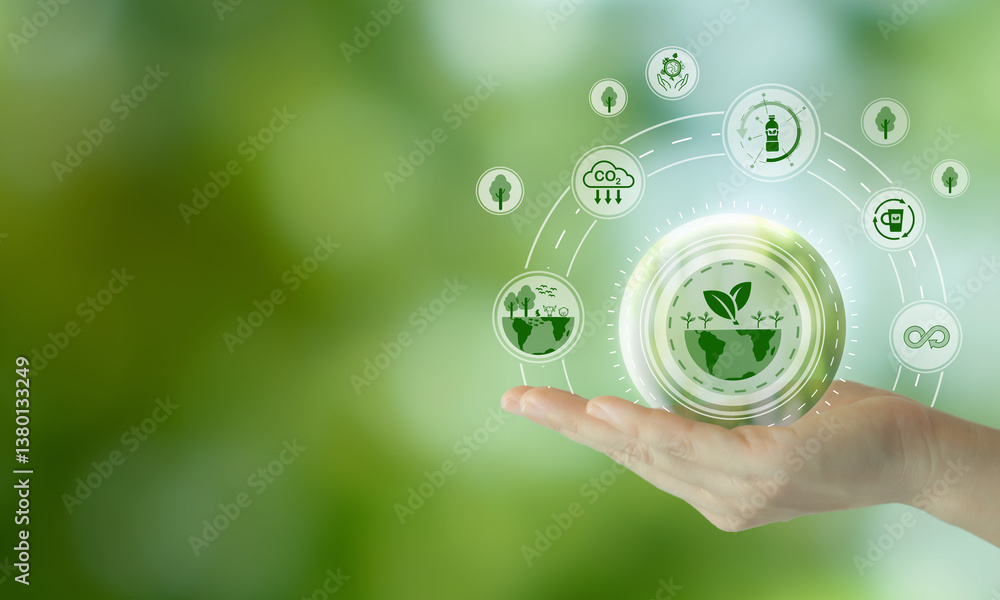 Foto Sustainable environment concept