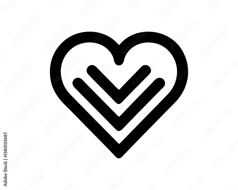 Heart logo design icon symbol vector template. Outline love heart logo icon vector illustration. Heart logo design icon symbol vector template. Outline love heart logo icon vector illustration.