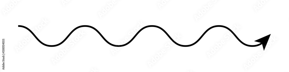 Wavy long right arrow icon Wavy long right arrow icon
