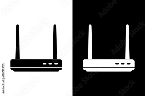 High-Quality WiFi Router Silhouette Download Vector Now.