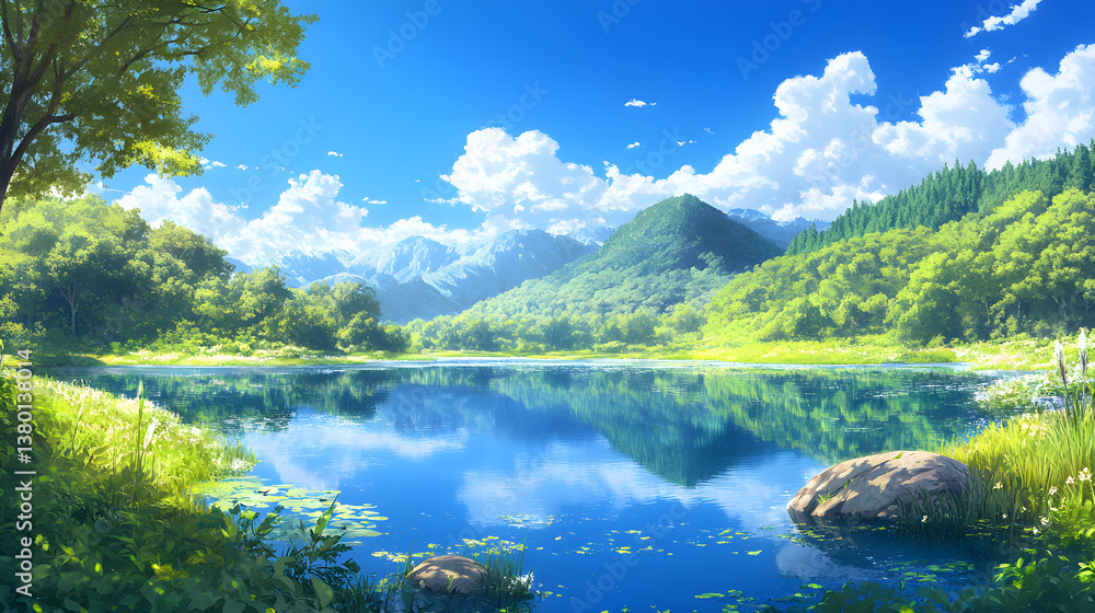 Unclouded Tranquility: A Perfect Reflection of Nature's Serene Beauty Unclouded Tranquility: A Perfect Reflection of Nature's Serene Beauty