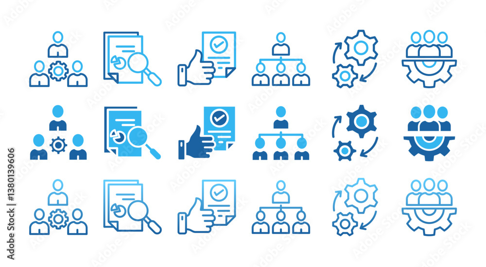 QUALITY MANAGEMENT.icon set with multiple style process, workforce, management, analysis, organization and check QUALITY MANAGEMENT.icon set with multiple style process, workforce, management, analysis, organization and check