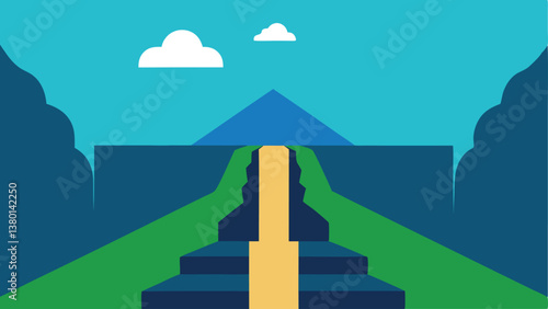 vector illustration of a pyramid