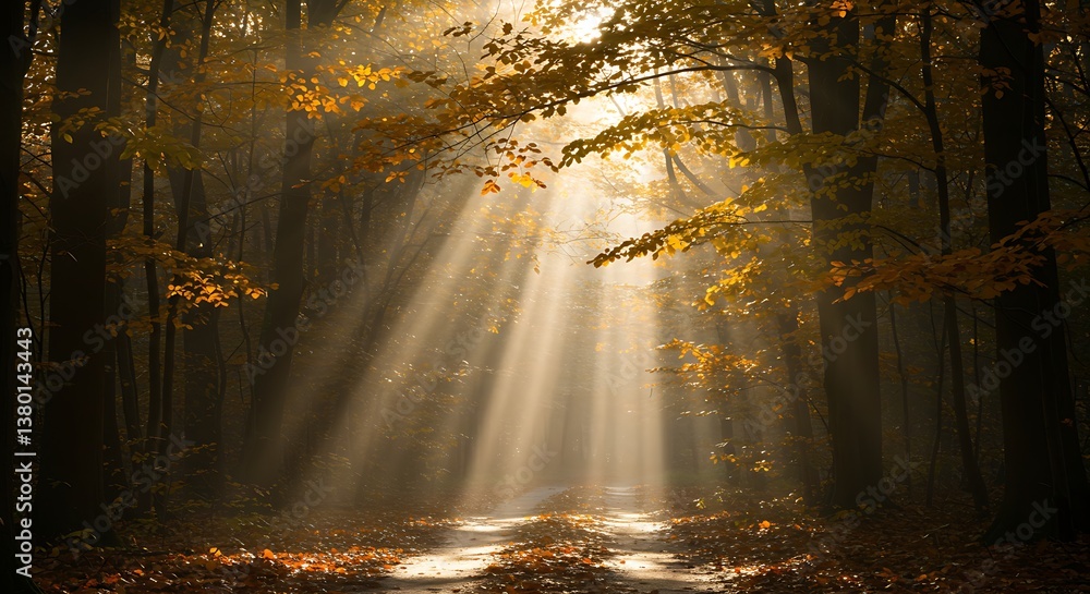 Fototapeta premium Golden Hour's Embrace AI Generated