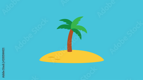 tropical island with palm trees
