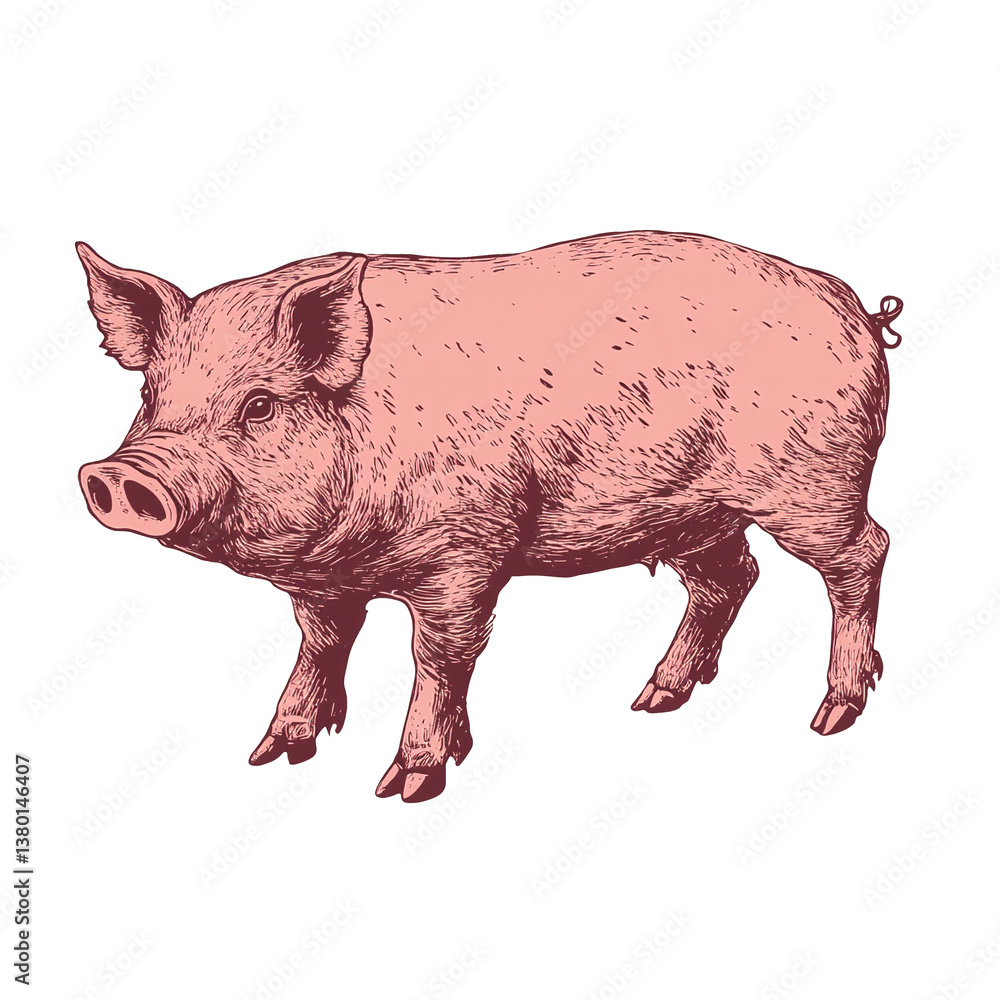 Fototapeta premium pig illustration png