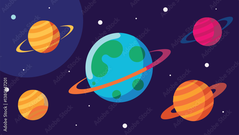 seamless pattern of planets seamless pattern of planets
