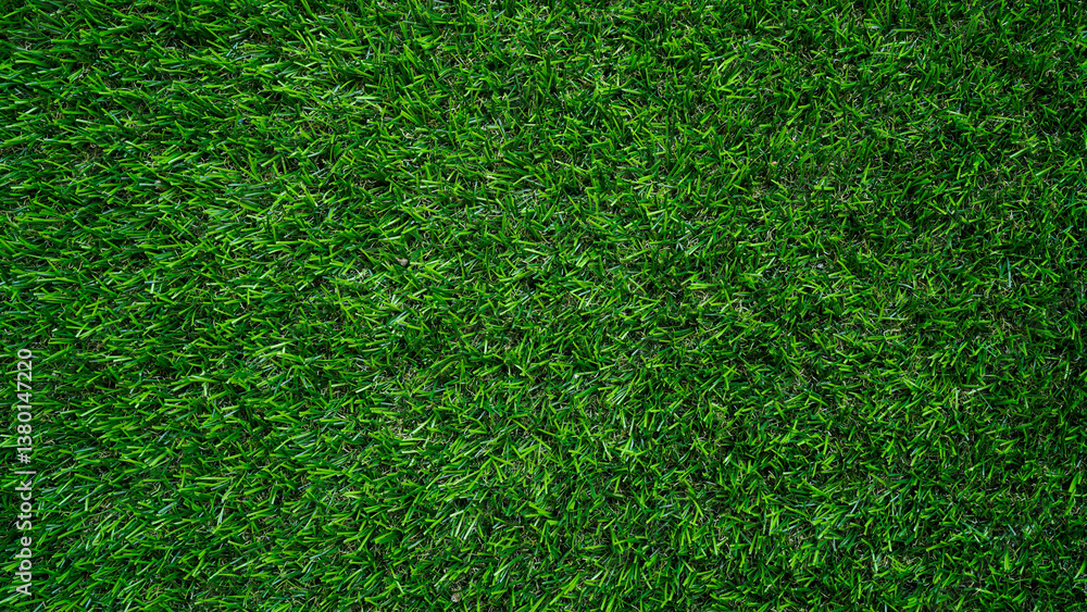 Obraz premium Green grass background, top view background of garden bright grass concept used for making green backdrop.