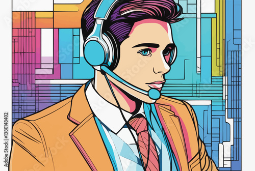 Virtual assistant giving service online internet remote job work from home