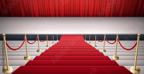 Red carpet Composition with Stairs
