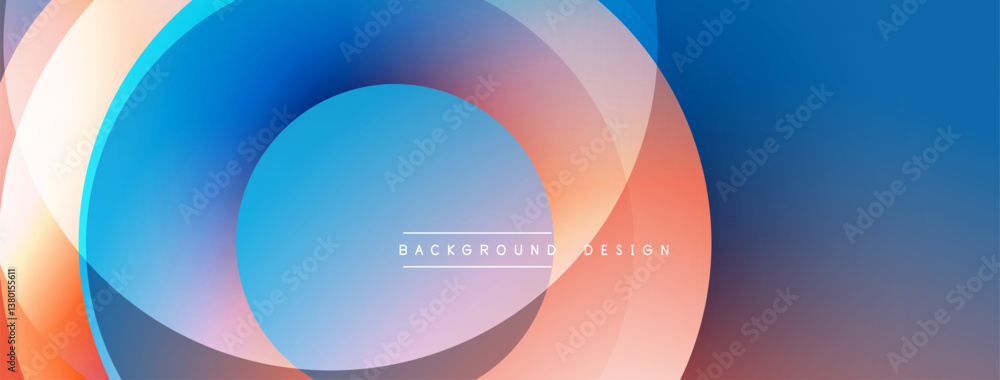Abstract design. Overlapping circles create dynamic visual effect. Soft gradients, blue, orange, purple hues. Modern aesthetic, simple composition. Abstract design. Overlapping circles create dynamic visual effect. Soft gradients, blue, orange, purple hues. Modern aesthetic, simple composition.