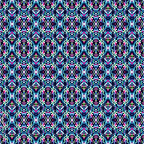 Seamless Ikat Print Pattern – Textile and Fashion Design for Trendy Fabrics