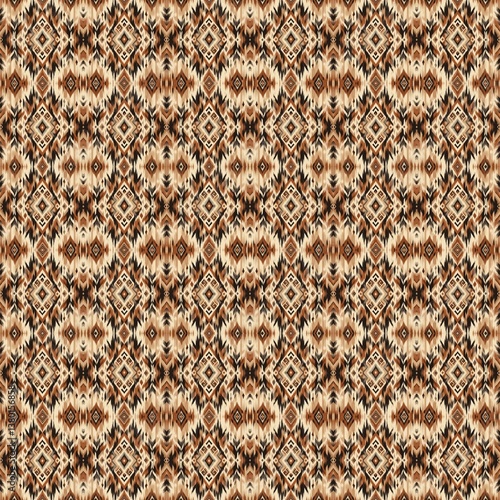 Seamless Ikat Print Pattern – Textile and Fashion Design for Trendy Fabrics