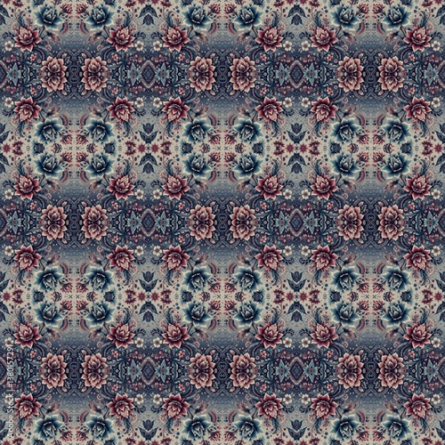 Seamless Ikat Print Pattern – Textile and Fashion Design for Trendy Fabrics