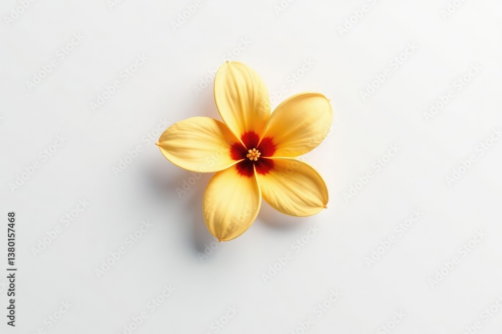 Fototapeta premium Isolated flower against bright white background, flower, pure, floral