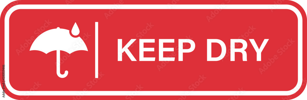 Keep Dry Symbol with Umbrella and Raindrop Keep Dry Symbol with Umbrella and Raindrop