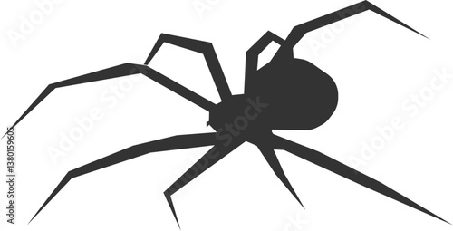 Side View Silhouette of a Spider