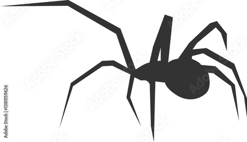 Black Silhouette of a Spider from Above