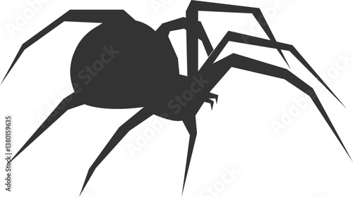 Side View Silhouette of a Spider
