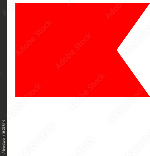 Free Download Red Flag Warning Symbol Icon - GFXLoad