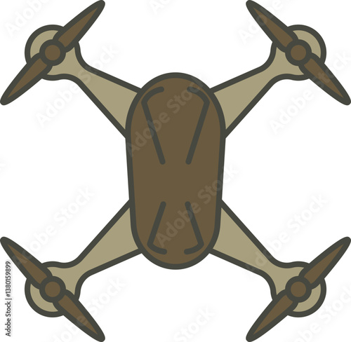 Military Tactical Drone Icon