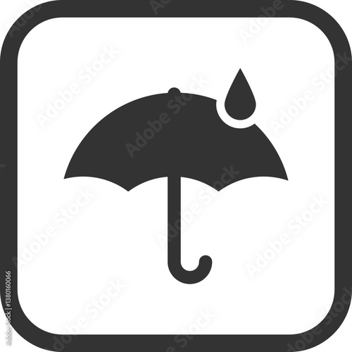 Keep Dry Packaging Label Icon Vector