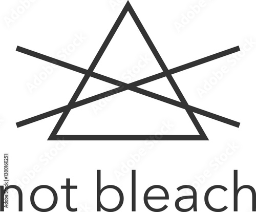 Do Not Bleach Laundry Symbol with Text