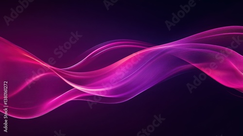 Wallpaper Mural Abstract digital artwork depicts swirling pink and purple light waves Torontodigital.ca