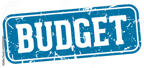 budget rectangular sign. budget stamp