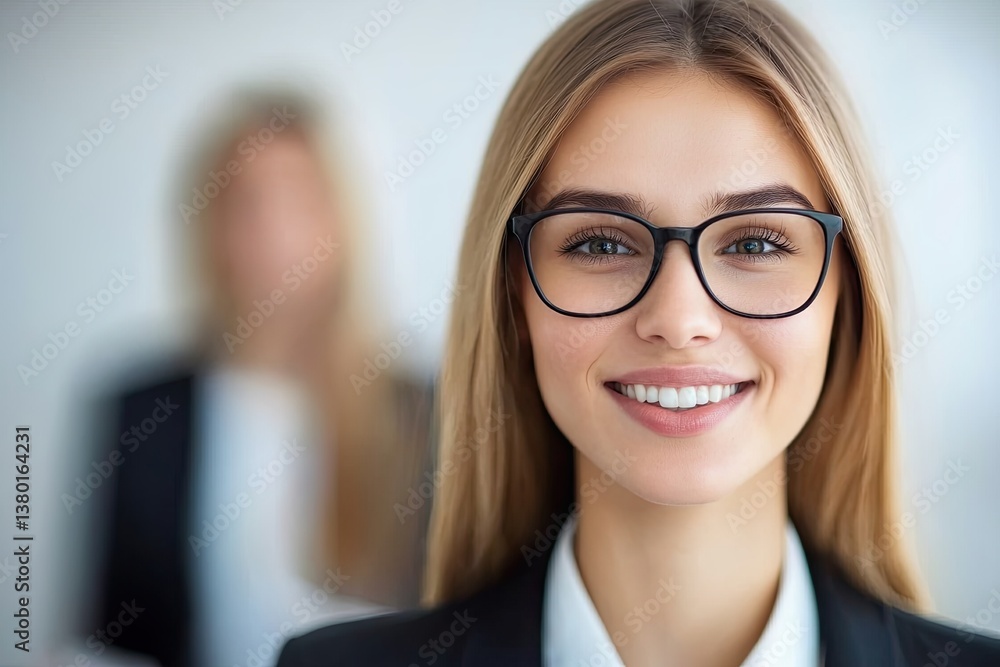 Professional portrait of smiling businesswoman in office setting bright environment confident perspective Professional portrait of smiling businesswoman in office setting bright environment confident perspective